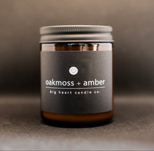 Load image into Gallery viewer, oakmoss + amber (sage, lavender, oak moss) scented coconut wax candle

