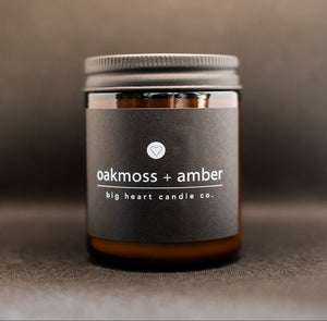 oakmoss + amber (sage, lavender, oak moss) scented coconut wax candle