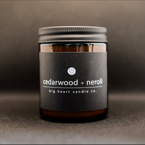 cedarwood + neroli (neroli, clove, cedarwood) coconut wax candle