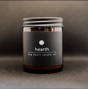 hearth (orange, cypress, pine, fir) scented coconut wax candle