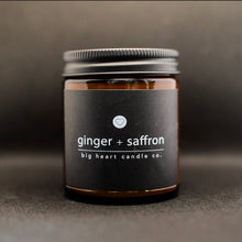 Load image into Gallery viewer, ginger + saffron (ginger, saffron, cardamom, sandalwood) scented candle
