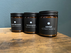 santal scented candle